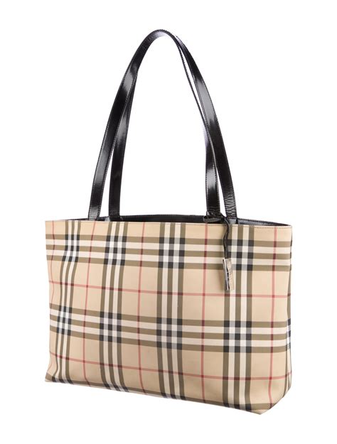 burberry black label tote|burberry checked canvas tote bag.